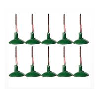 HEIBTENY 10 Pz OO/HO Scala Modello Street Lampade Da Parete Posts Con Bianco Caldo LED Plafoniere, 3V DC Alimentato Per Layout Scala HO, Per Accessori Ferrovia Modello