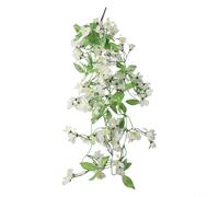 HEIBTENY 100 cm, fiori di vite artificiali da appendere, in seta, decorazione da giardino, per interni ed esterni, gelsomino mattutino, decorazione da parete realistica, decorazione floreale