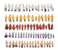 HEIBTENY 150 PCS HO Scala Modello Persone 1:87 Figure Dipinte Random Mixed Pose per Treno Layout Ferrovia Diorama Scena Strada Accessori per la costruzione