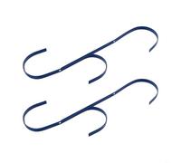 HEIBTENY 2 ganci in metallo blu per pali da piscina fuori terra, recinzioni, ganci resistenti alla ruggine per schiumarola, spazzole, strumenti di pulizia, galleggianti