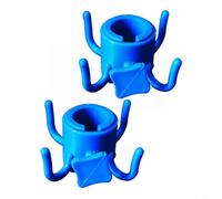 HEIBTENY 2 ganci regolabili per ombrellone da spiaggia a 4 rebbi per asciugamani, cappelli, borse, clip di sabbia in plastica robusta per pali da 22-38 mm per tenere gli oggetti fuori terra per il