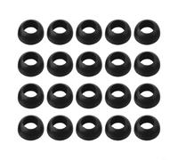 HEIBTENY 20 guarnizioni ad anello in gomma a forma di cupola, per barbecue o regolatore di gas, compatibili con regolatore GPL, resistente a olio e acqua, nero o (nero)