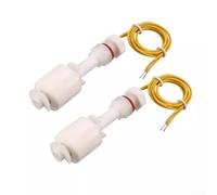 HEIBTENY 2pcs PP Interruttore Galleggiante M10 77mm Sensore di Livello Dell'acqua Verticale per Fish Tank Pool Aquarium Hydroponics Control 110V DC 0.5A Bianco