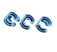 HEIBTENY 3 supporti per mocio e scopa, montaggio a parete, clip in plastica resistente per organizzare gli strumenti di pulizia in garage, cucina, bagno o giardino, salvaspazio, colore: blu