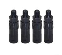 HEIBTENY 4 adattatori a sgancio rapido per allarme morso canna da pesca alla carpa, per connettori filettati /8, staffe di supporto in lega di alluminio, design compatto resistente all'usura, nero