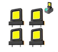 HEIBTENY 4 PZ 14 W LED Lanterna di Campeggio Luce di Lavoro Per 20V 21V Utensili Elettrici Batteria al Litio Presa Regolabile Mini Tasca Ispezione Luce Nera (4 pezzi)