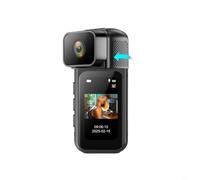 HEIBTENY Action camera HD 2.7K, con supporto magnetico girevole, struttura leggera in ABS per ciclismo e registrazione di sport all'aria aperta (nero)