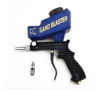 HEIBTENY Air Sandblaster - Sabbiatrice portatile portatile da 600 cc, flusso regolabile 70-150 PSI con filtro per rimozione ruggine, lucidatura, finitura in metallo, blu