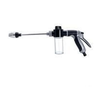 HEIBTENY Barra spray ad alta pressione con lunga prolunga in metallo, ugello a 3 modalità per lavaggio auto, irrigazione giardino, manico ergonomico, compatibile con bottiglie di schiuma, pulizia in