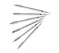 HEIBTENY C245 punta saldatore in rame per stazione di saldatura JBC C245-032/C245-749/C245-789/C245-803/C245-907/C245-939 ricambio per punta dritta argento (C245-907)
