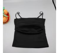 HEIBTENY Canottiera Donna Pieghettata Colore Solido Spalline | Taglia per unica 35-60kg, tessuto elastico moderato, per facile da indossare, i corpi