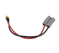 HEIBTENY Cavo adattatore XT60, 50 A, 600 V, 10 AWG, 30 cm, connettore in rame placcato argento per pannello solare a centrali elettriche portatili fiume, camper, yacht, camion, sistema 12-24 V