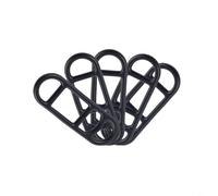 HEIBTENY Cinghie elastiche in silicone per montaggio luce bici, per manubrio della bicicletta, torcia, lampada, telefono, kit di attrezzi per mountain bike, bici elettrica pieghevole, nero, 5 pezzi (5