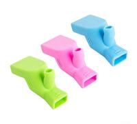 HEIBTENY Confezione da 2 estensori per rubinetto in silicone con doppie prese d'acqua, filtro per ugello per rubinetto a risparmio idrico, per cucina e bagno, facile da installare per ridurre gli