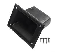 HEIBTENY Confezione da 2 maniglie per casse, da incasso, in plastica, per altoparlanti e subwoofer, bordo liscio, installazione sicura, colore nero, 20 x 15 x 5,6 cm (PS12981)