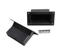 HEIBTENY Confezione da 2 maniglie per casse da incasso, in plastica resistente, per altoparlanti e subwoofer, lisce per montaggio su bordi, colore nero (WG13470)