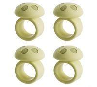 HEIBTENY Confezione da 4 tamponi in silicone per maniglie della porta, riduzione del rumore, tappi a fungo, protezione da parete, facili da installare, senza trapano paraurti (verde)