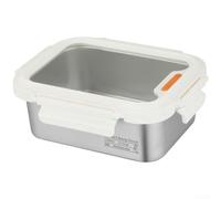 HEIBTENY Contenitore per uova a 2 strati, organizer in plastica per frigorifero con cassetti ventilati, contenitore da cucina impilabile per conservare il fresco, bianco crema, 22,5 x 21,5 x 14 cm