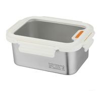 HEIBTENY Contenitore per uova a 2 strati, organizer in plastica per frigorifero con cassetti ventilati, contenitore da cucina impilabile per conservare il fresco, bianco crema, 22,5 x 21,5 x 14 cm