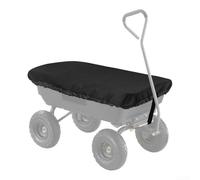 HEIBTENY Copertura per carrello da giardino con tessuto in nylon 420D resistente e strato in TPE impermeabile, completamente chiuso e regolabile, protegge il carrello dalle intemperie (nero e 4,2 D)