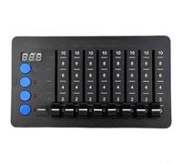 HEIBTENY DMX512 Controller 32-Channel Fase Ricaricabile Per Console Illuminazione Con 8 Fader Doppia Alimentazione Via AA Batterie O USB-C XLR E Per Uscita RJ45 Per Matrimonio