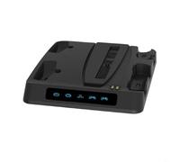 HEIBTENY Dock di ricarica per controller PS5 con ventola di raffreddamento, per PlayStation Portal Remote Player e per DUALSENSE Edge, supporto multifunzione per accessori da gioco, per cuffie e