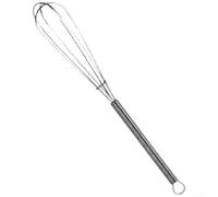 HEIBTENY Frusta a mano in acciaio inossidabile 430, per mini frusta per uova con manico a molla, miscelatore per panna per sbattere le uova, pastelle per miscelare, facile da pulire, argento, 18 x 2,5