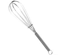 HEIBTENY Frusta a mano in acciaio inossidabile 430, per mini frusta per uova con manico a molla, miscelatore per panna per sbattere le uova, pastelle per miscelare, facile da pulire, argento, 18 x 2,5