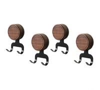 HEIBTENY Gancio a ventosa resistente, installazione senza trapano, impermeabile, anima in legno di noce, in acciaio inox, per bagno, cucina, asciugamani, utensili da appendere su piastrelle, vetro