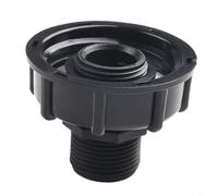 HEIBTENY IBC - Adattatore per serbatoio da 60 mm, filettatura grossa su connettore per tubo da giardino da 3/4" e 1/2", raccordo in plastica S60 x 6, per valvola di scarico del contenitore dell'acqua