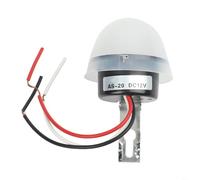 HEIBTENY Interruttore con sensore fotocellula impermeabile, 12 V 220 V, regolatore di luce con sensibilità regolabile e copertura antipioggia, per lampioni da giardino, esterni