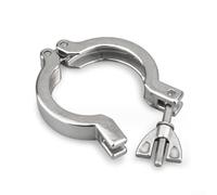 HEIBTENY KF16 Vacuum Clamp Apparecchio in lega di alluminio con staffa e gomma per anello, 316 Mesh Guarnizione resistente ad alta temperatura per apparecchiature sottovuoto serie KF, argento, 1