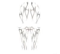 HEIBTENY Kit di adesivi in vinile ad alta resistenza, per serbatoio del gas e parafango, colore argento opaco, per una facile applicazione e rimozione senza