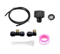 HEIBTENY Kit di collegamento alimentatore per piscina con tubo in PE da 10 m, filtro ad alta precisione, irrigatori T e L, valvole di ritegno per clorinatori CL200/CL220 (nero)