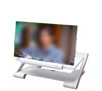 HEIBTENY Lente d'ingrandimento portatile 3D HD pieghevole ABS per film, video e giochi, esperienza di visualizzazione verticale e orizzontale (bianco)