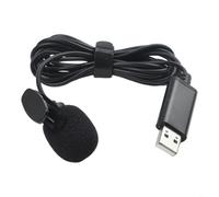 HEIBTENY Microfono lavalier USB omnidirezionale con cavo da 2 m e microfono esterno per PC, smartphone, lettore DVD, registrazione a mani libere per interviste