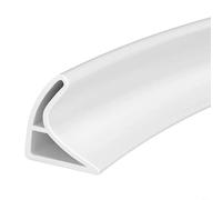 HEIBTENY Nastro sigillante autoadesivo impermeabile, per bagno, cucina, lavello, vasca, WC, per piastrelle di vetro, flessibile, antiscivolo, colore bianco, 1 m