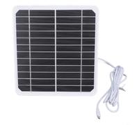 HEIBTENY Pannello solare da 20 W per telecamera di sicurezza, caricatore da 5 V con porte di tipo C e per porte Android, impermeabile IP66 Batteria ricaricabile esterna con staffa regolabile a 360°