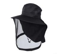HEIBTENY per Cappello da Pesca UPF50+ con Rete Antizanzare per Cappello | Rete a maglia fine, blocca insetti, viso protetto, tessuto morbido, ideale per esterni