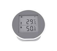 HEIBTENY Per Zigbee Smart Sensore di temperatura e umidità con ampio schermo LCD, avvisi app mobili, per Tuya, per Alexa per Google Home per un controllo accurato dell'ambiente interno (ForZigbee)