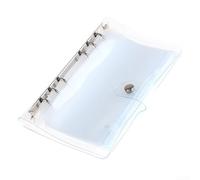 HEIBTENY Portafoglio per pesca a mosca con 10 tasche, custodia in feltro EVA per lenza e accessori, interno trasparente per pagine, organizer con chiusura a scatto, nero e argento, (trasparente)
