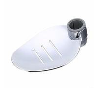 HEIBTENY Portasapone per doccia resistente, per bagno e cucina, grande, cromato, 25 mm, asta saliscendi per asta doccia, pratico gadget da bagno