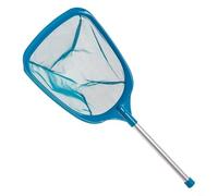 HEIBTENY Rete per skimmer per piscina, rete profonda di livello professionale per rimozione senza sforzo delle foglie, palmare da 76 cm con asta rimovibile in alluminio da 12,2 cm, fodera sicura per