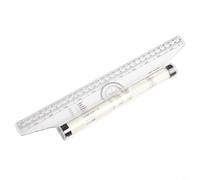 HEIBTENY Righello parallelo per disegnare con rullo integrato per linee parallele precise archi e cerchi in plastica trasparente per artisti (A)
