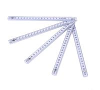 HEIBTENY Righello pieghevole da 2 m, 10 pezzi, con molle in acciaio, nastro biadesivo in plastica ABS, per falegname, fai da te, misurazione subacquea, design compatto