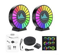 HEIBTENY Rilevatore di rumore a vibrazione ricaricabile con luce RGB attivata dalla voce, strumento di indagine paranormale attivato dalla voce 2K HD, per la caccia per il rilevamento degli spiriti (2