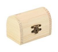 HEIBTENY Scatola portaoggetti in legno ad arco incernierata con chiusura resistente e cerniere per ricordi, progetti artigianali, matrimoni, battesimi o vigilia di Natale (L)