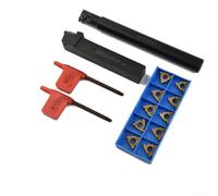 HEIBTENY Set di 12 barre di alesatura CNC per tornio filettatura interna e tornitura - SER1616H16 e SNR0013M16 portautensili con inserti in carburo 16ER AG60 + 16IR AG60, acciaio legato,