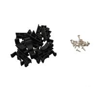 HEIBTENY Set di 5 staffe di montaggio su guida DIN PCB per adattatore C45 da 35 mm, clip in plastica per circuiti stampati con viti, grigio, nero, verde, facile da installare, per fai da te elettrico