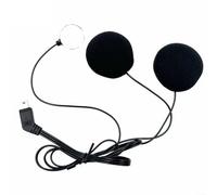 HEIBTENY Set di microfono per casco da moto, per interfono Cardo, hardwire e microfono a filo morbido, con cavo flessibile da 1 m, accessorio per cuffie audio trasparente per equitazione, nero (B)